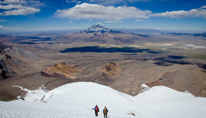 ASCENSION DU VOLCAN POMERAPE EN TRAVERSÉE - SOURCES THERMALES - SAJAMA – LA PAZ 