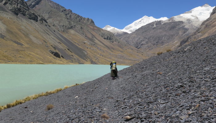 LA PAZ - LAGUNA JISTAÑA QUTA (4.610 m alt.) - CAMP DE BASE CALZADA ( 4.790 m alt.)